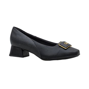 Sapato-Preto-Salto-Bloco-Texturizado-|-Comfort-Tamanho--36---Cor--PRETO-0